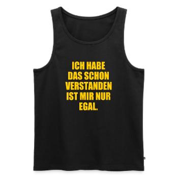 I've already understood that, I just don't care - Men's Premium Organic Tank Top - black - Front - AI Model Male 178 light (178cm)