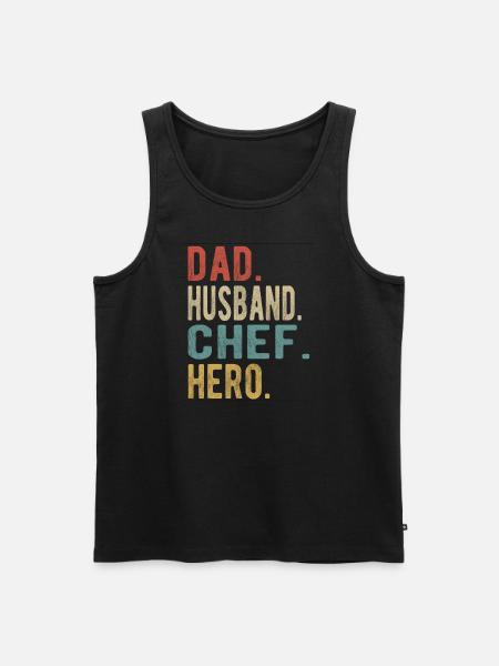 Chef Dad Husband Hero - Men's Premium Organic Tank Top - black