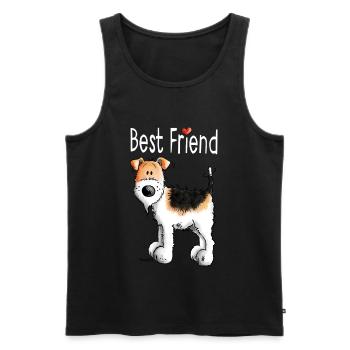 Best Friend Foxterrier - Best Friends - Geschenk - Männer Premium Bio Tank Top - Schwarz - Vorne - Michal (187cm)