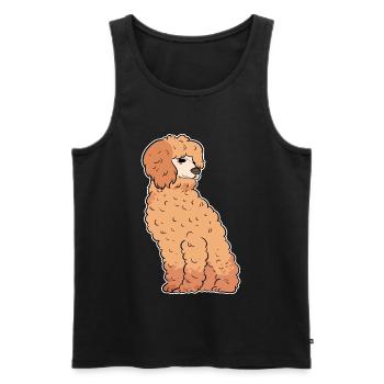 Poodle - Men's Premium Organic Tank Top - black - Front - AI Model Male 178 light (178cm)