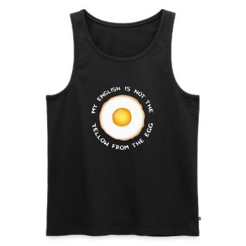 My English - Männer Premium Bio Tank Top - Schwarz - Vorne - Michal (187cm)