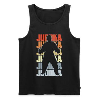 Vintage Judoka - Männer Premium Bio Tank Top - Schwarz - Vorne - AI Model Male 178 light (178cm)