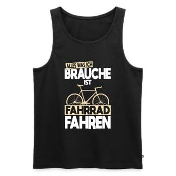 All I need is to ride a bike - Men's Premium Organic Tank Top - black - Front - Michal (187cm)