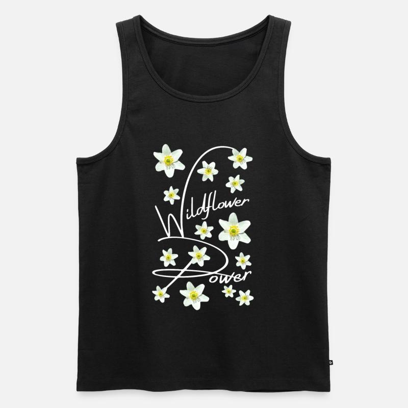 BUSCHWINDRÖSCHEN - Männer Premium Bio Tank Top - Schwarz