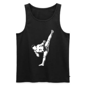 Kickboxer - Men's Premium Organic Tank Top - black - Front - AI Model Male 178 light (178cm)