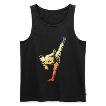 Kickboxer Vintage Look - Men's Premium Organic Tank Top - black - Front - AI Model Male 178 light (178cm)