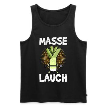 Gewichtheber MASSE LAUCH Gym Lustiges - Männer Premium Bio Tank Top - Schwarz - Vorne - Michal (187cm)