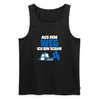 Kindergeburtstag Polizist 4 Jahre Kinder Polizei - Männer Premium Bio Tank Top - Schwarz - Vorne - Michal (187cm)