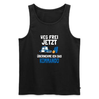 Kindergeburtstag Polizist 4 Jahre Kinder Polizei - Männer Premium Bio Tank Top - Schwarz - Vorne - Michal (187cm)