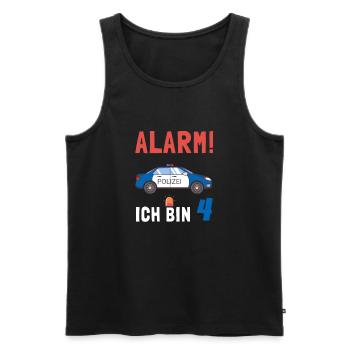 Kindergeburtstag Polizist 4 Jahre Kinder Polizei - Männer Premium Bio Tank Top - Schwarz - Vorne - Michal (187cm)