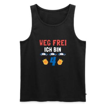 Kindergeburtstag Polizist 4 Jahre Kinder Polizei - Männer Premium Bio Tank Top - Schwarz - Vorne - Michal (187cm)