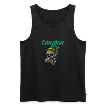 Lausbua Lederhosen - Männer Premium Bio Tank Top - Schwarz - Vorne - AI Model Male 178 light (178cm)
