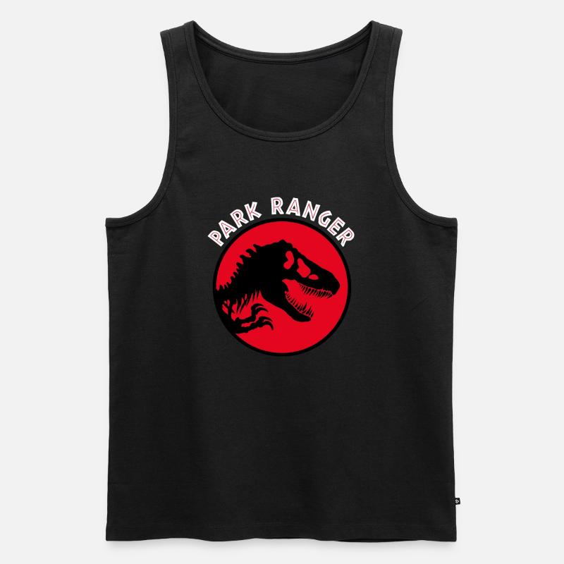 Jurassic Park Park Ranger - Männer Premium Bio Tank Top - Schwarz