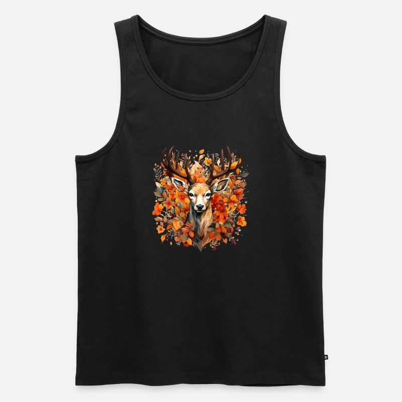 Replacement dirndl deer antlers deer - Men's Premium Organic Tank Top - black