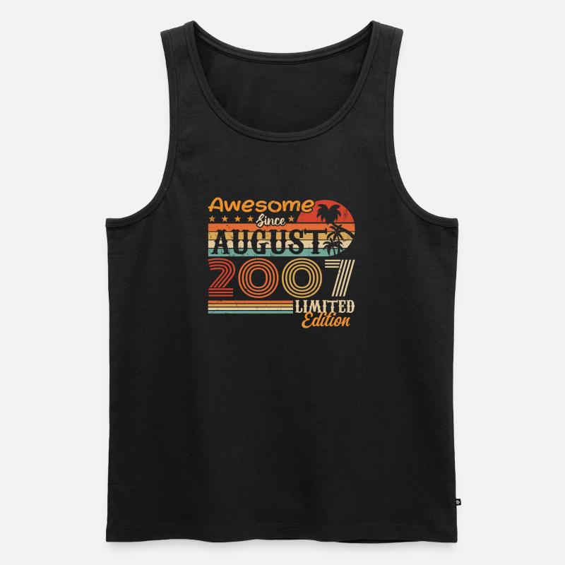 2007 August Geschenkidee August 2007 - Männer Premium Bio Tank Top - Schwarz