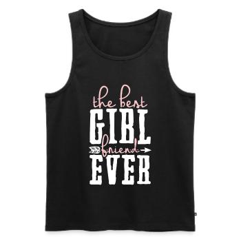 Girlfriend Girlfriend Couple - Men's Premium Organic Tank Top - black - Front - AI Model Male 178 light (178cm)