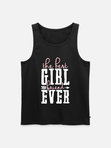 Girlfriend Girlfriend Couple - Men's Premium Organic Tank Top - black