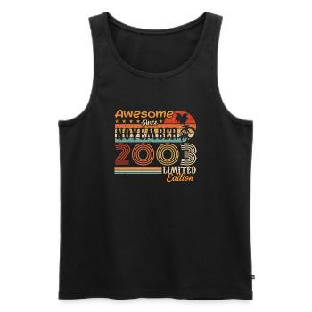 Eine Legende wurde im November 2003 geboren - 2003 - Männer Premium Bio Tank Top - Schwarz - Vorne - AI Model Male 178 light (178cm)