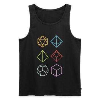 Dice Board Game Dragon Player Gift RPG - Men's Premium Organic Tank Top - black - Front - Michal (187cm)