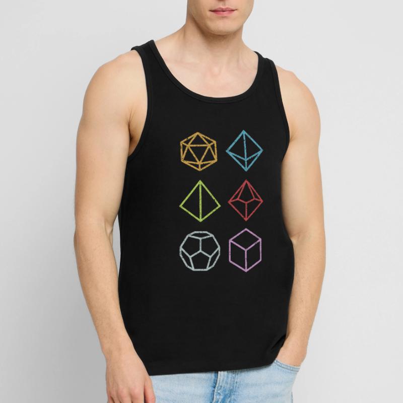 Dice Board Game Dragon Player Gift RPG Men's Premium Organic Tank Top
