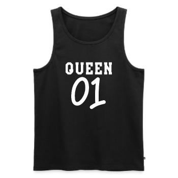 Queen 01 der Familie - Männer Premium Bio Tank Top - Schwarz - Vorne - AI Model Male 178 light (178cm)