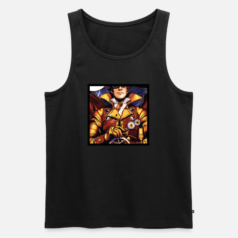 der Steuermann des Zeppelins - Männer Premium Bio Tank Top - Schwarz