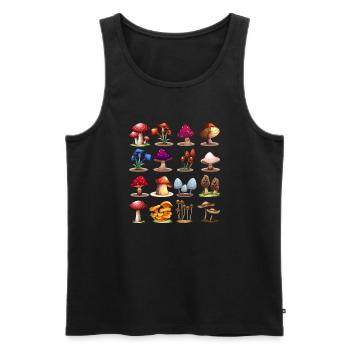 Pilzmykologie Pilze Sammeln Pilzsammler - Männer Premium Bio Tank Top - Schwarz - Vorne - AI Model Male 178 light (178cm)