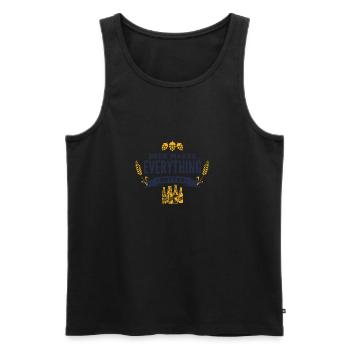 Beer makes everything better! - Men's Premium Organic Tank Top - black - Front - AI Model Male 178 light (178cm)