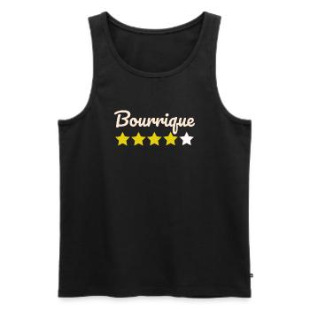 Bourrique 4 étoiles - Débardeur bio Premium Homme - noir - Devant - Michal (187cm)
