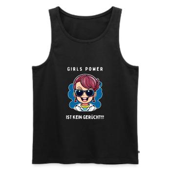 Girls Power ist kein Gerücht - Männer Premium Bio Tank Top - Schwarz - Vorne - Michal (187cm)