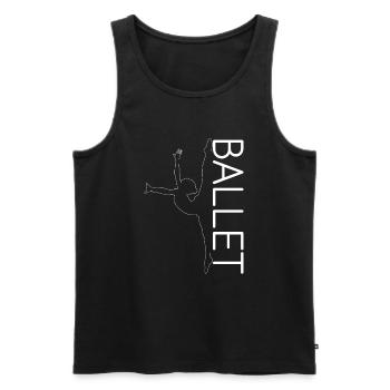 Ballet dancing - Men's Premium Organic Tank Top - black - Front - AI Model Male 178 light (178cm)