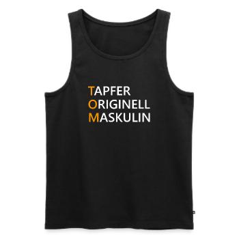 Tom Name Geschenk - Männer Premium Bio Tank Top - Schwarz - Vorne - AI Model Male 178 light (178cm)
