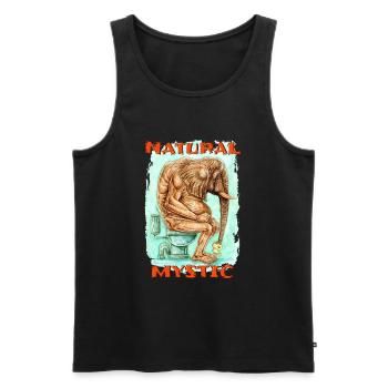 NATÜRLICHER MYSTIKER - Männer Premium Bio Tank Top - Schwarz - Vorne - Michal (187cm)