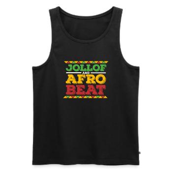 Ghana Ghanaer Flagge Jollof Afro Beat I Geschenk - Männer Premium Bio Tank Top - Schwarz - Vorne - Michal (187cm)