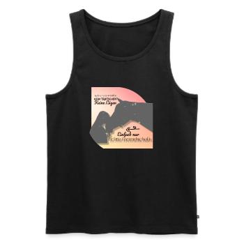 echte Freundschaft - Männer Premium Bio Tank Top - Schwarz - Vorne - AI Model Male 178 light (178cm)