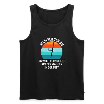 Segelflieger Segelfliegen Segelflugzeug Fliegen - Männer Premium Bio Tank Top - Schwarz - Vorne - Michal (187cm)