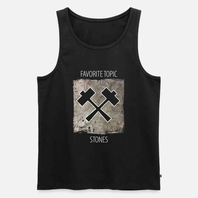 Steinmetz Steinbildhauer Spruch - Männer Premium Bio Tank Top - Schwarz