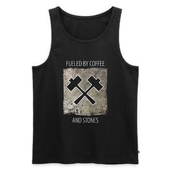 Steinmetz Steinbildhauer Spruch - Männer Premium Bio Tank Top - Schwarz - Vorne - Michal (187cm)