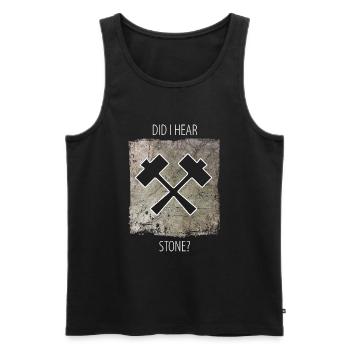 Steinmetz Steinbildhauer Spruch - Männer Premium Bio Tank Top - Schwarz - Vorne - AI Model Male 178 light (178cm)