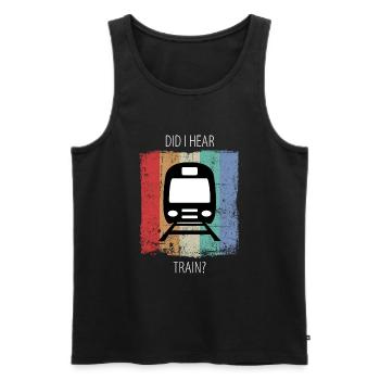 Train Chemin De Fer Cheminot Travailleurs Trains Conducteur De Train - Débardeur bio Premium Homme - noir - Devant - Michal (187cm)
