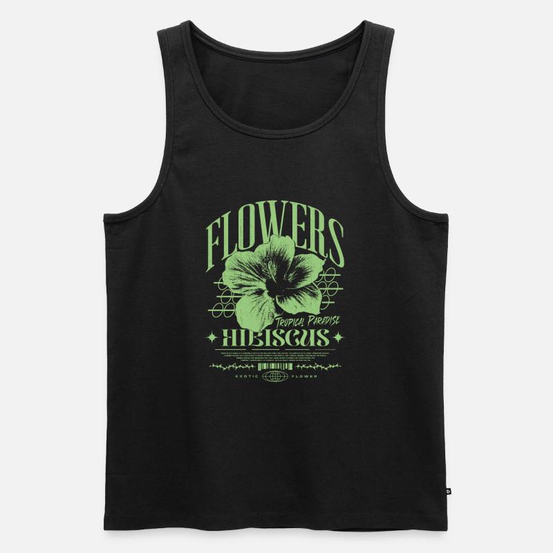 Fleur d’hibiscus Fleur d’hibiscus - Débardeur bio Premium Homme - noir
