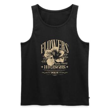 Hibiscus Flower Hibiscus Flower - Men's Premium Organic Tank Top - black - Front - AI Model Male 178 light (178cm)