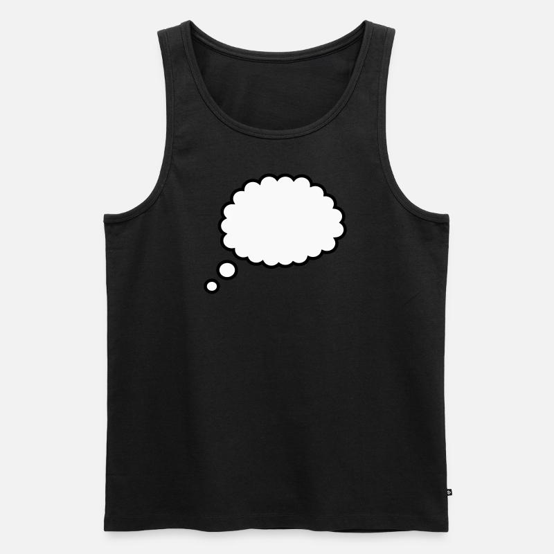 Denkblase - Männer Premium Bio Tank Top - Schwarz
