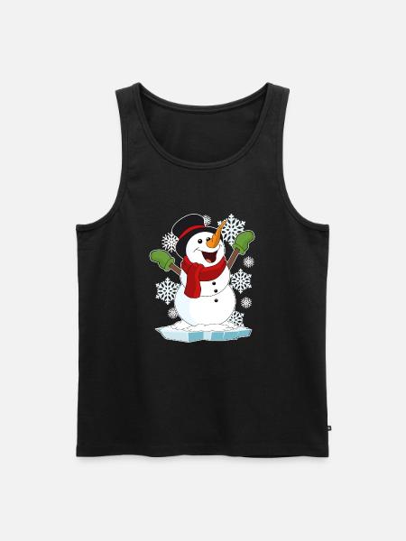 snowman - Men's Premium Organic Tank Top - black