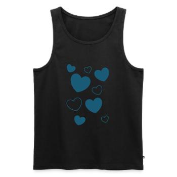 Cadeau pour la fête des mères : Idée de cadeau pour la fête des mères - Débardeur bio Premium Homme - noir - Devant - Michal (187cm)
