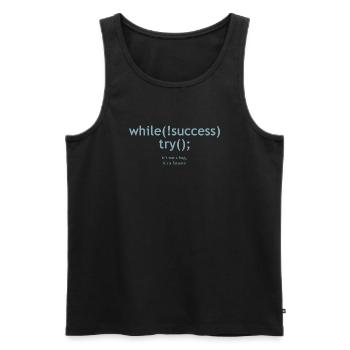 FUTUARE_BLUE - Männer Premium Bio Tank Top - Schwarz - Vorne - Michal (187cm)
