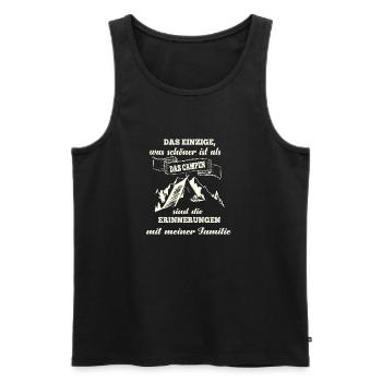 Camping - Männer Premium Bio Tank Top - Schwarz - Vorne - Michal (187cm)