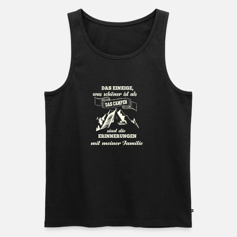 Camping - Männer Premium Bio Tank Top - Schwarz