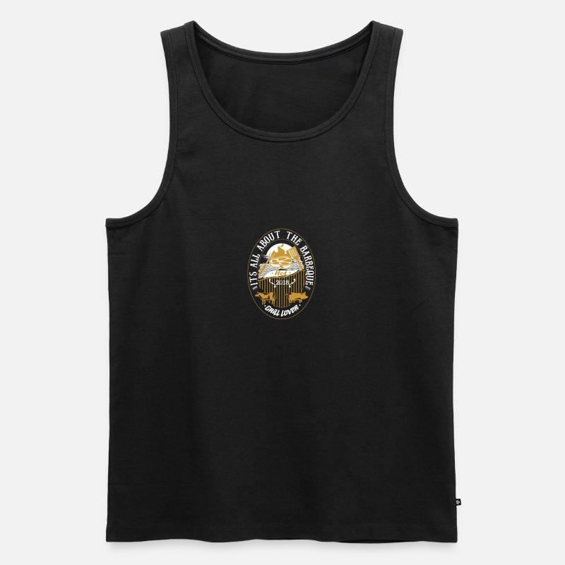 its all aabout bbq - Männer Premium Bio Tank Top - Schwarz