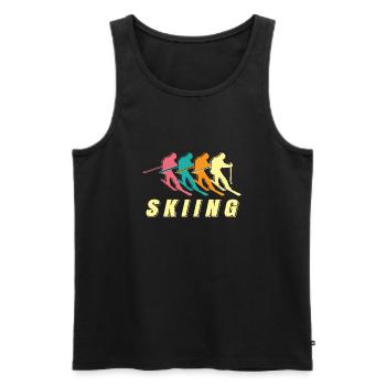 Cadeau pour skieur Skier Legend - Débardeur bio Premium Homme - noir - Devant - Michal (187cm)